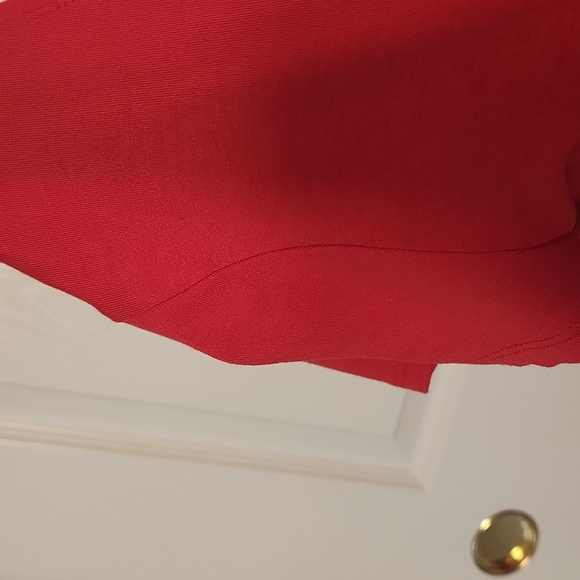 New York & Company Women's Vintage 90's Red V-Neck Wrap Top - Picture 5 of 12